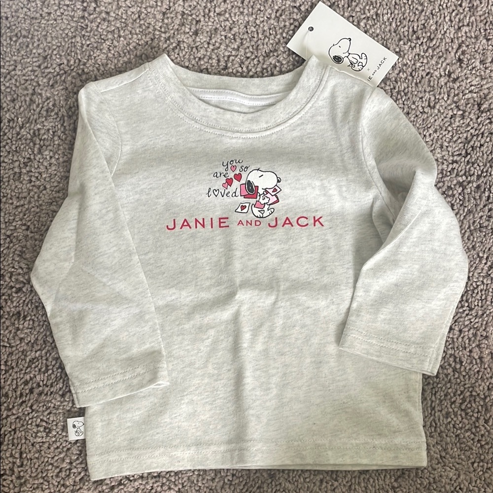 Janie and Jack Gray Long Sleeve Tee